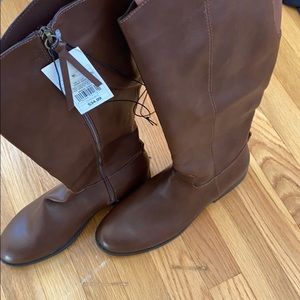 Tall brown boots